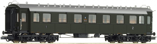 Express train Passenger car 1st/2nd class of Bavarian Railroad Administration<br /><a href='images/pictures/Roco/45146_HM_neu_rgb.jpg' target='_blank'>Full size image</a>